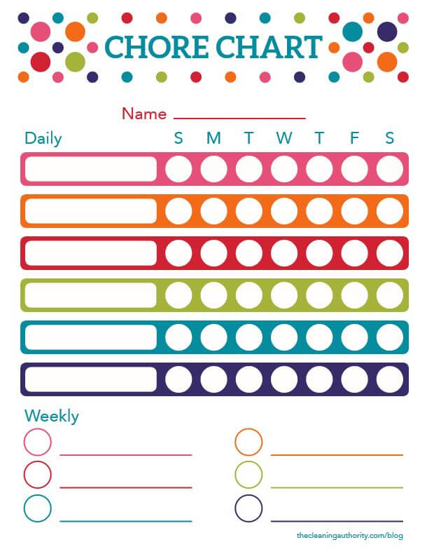Free Chore Chart for Kids