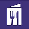 Menu with fork and knife