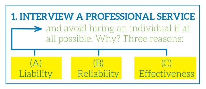 Interview a Professional Service